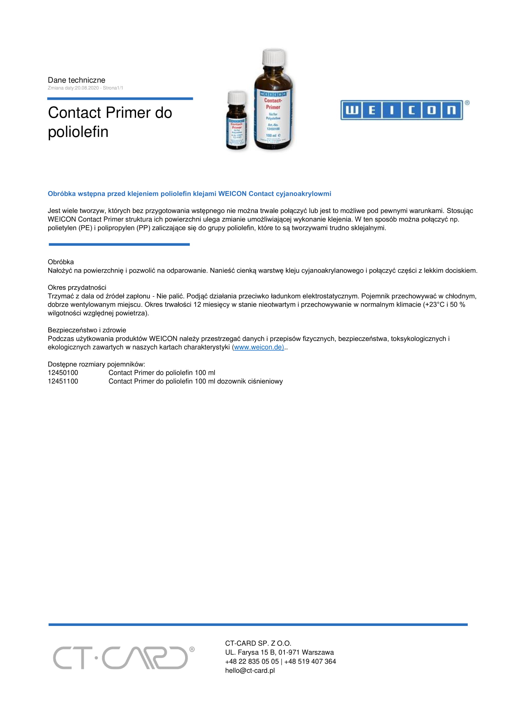Contact Primer do poliolefin-1