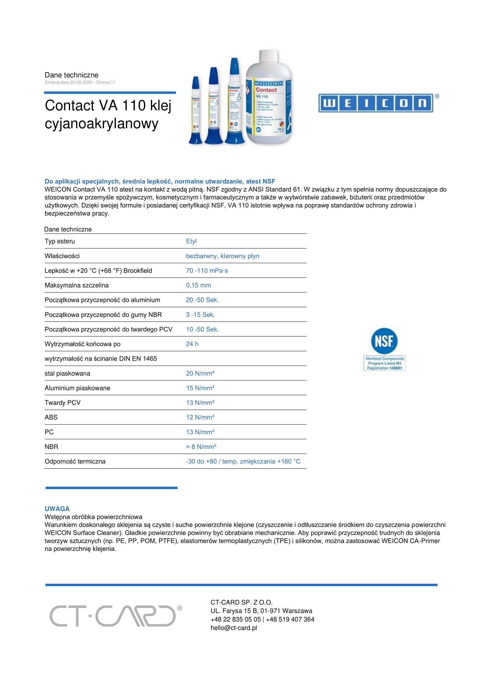 Contact VA 110 klej cyjanoakrylanowy-1