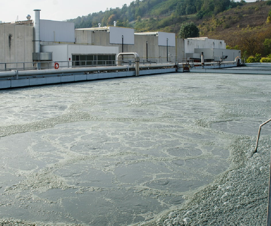 waste water treatment with biological mud pool